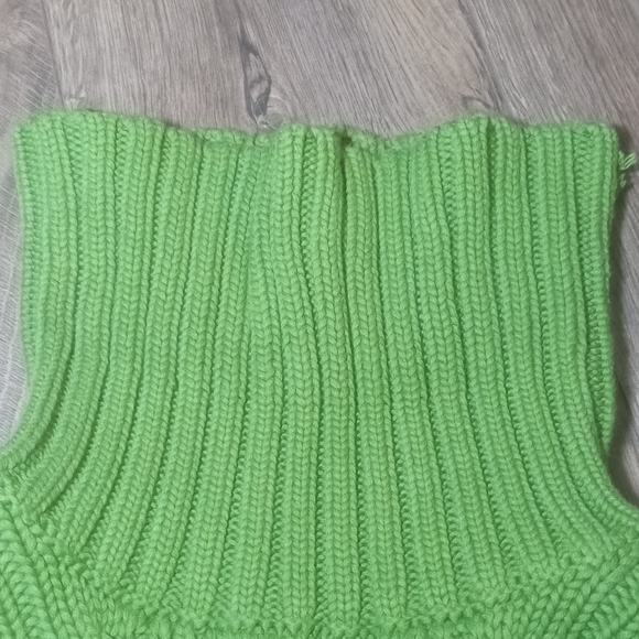Land's End Green Chunky Knit Turtleneck Sweater Size LP 14-16 - Picture 7 of 10